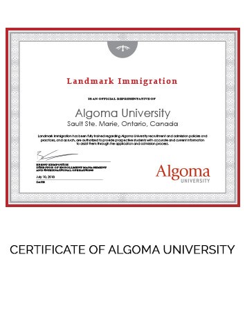 2.Algoma University Certificate